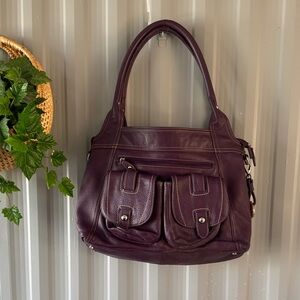 Barr + Barr Genuine Leather purse Elegant Purple Shoulder Bag